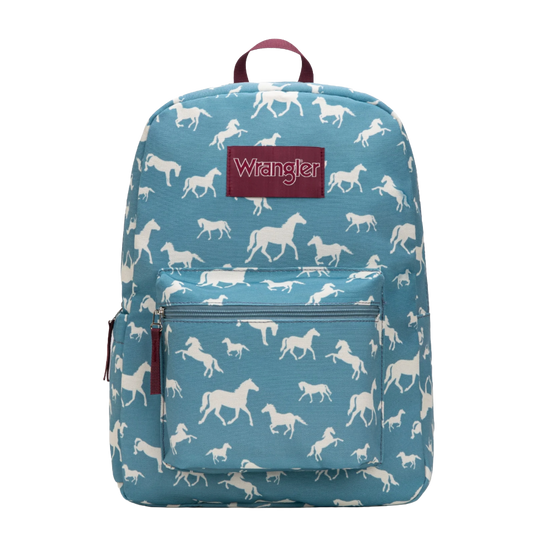 Wrangler Ladies Horse Print Blue Backpack WG2000-005BL