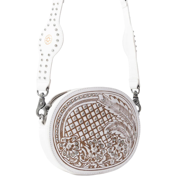 Myra Bag Sparkling Desert Moon Crossbody Leather Bag S-12221