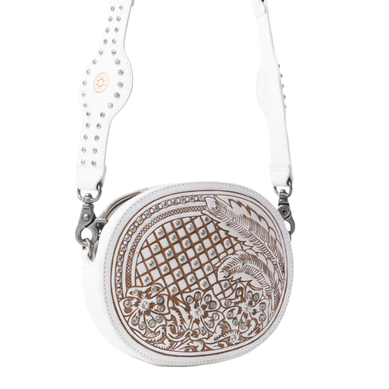 Myra Bag Sparkling Desert Moon Crossbody Leather Bag S-12221