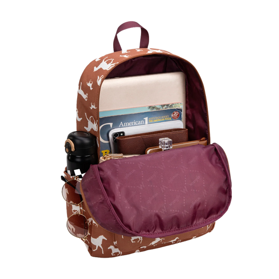 Wrangler Ladies Horse Print Brown Backpack WG2000-006BR