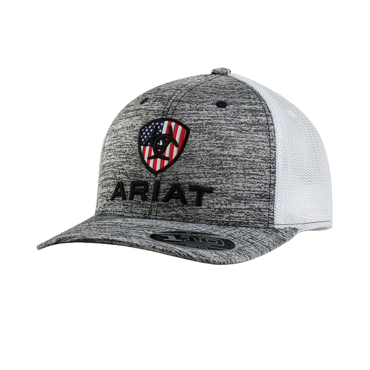 Ariat Men's Grey Flex Fit USA Snapback Ball Cap A300005906