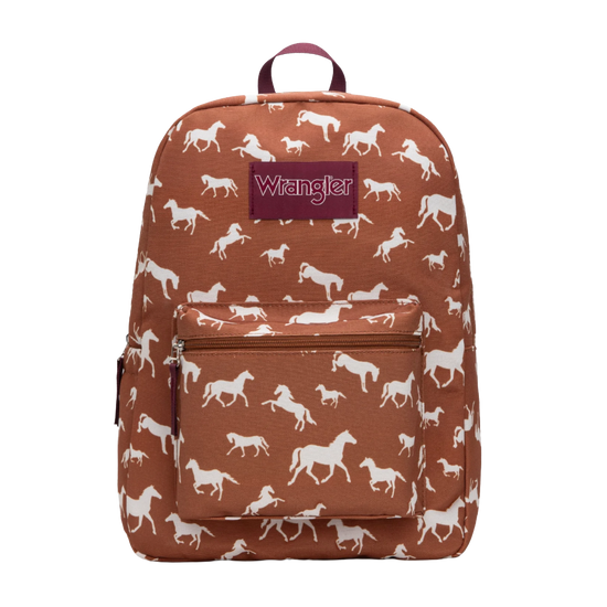 Wrangler Ladies Horse Print Brown Backpack WG2000-006BR