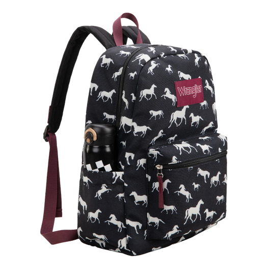 Wrangler Ladies Horse Print Black Backpack WG2000-007BK