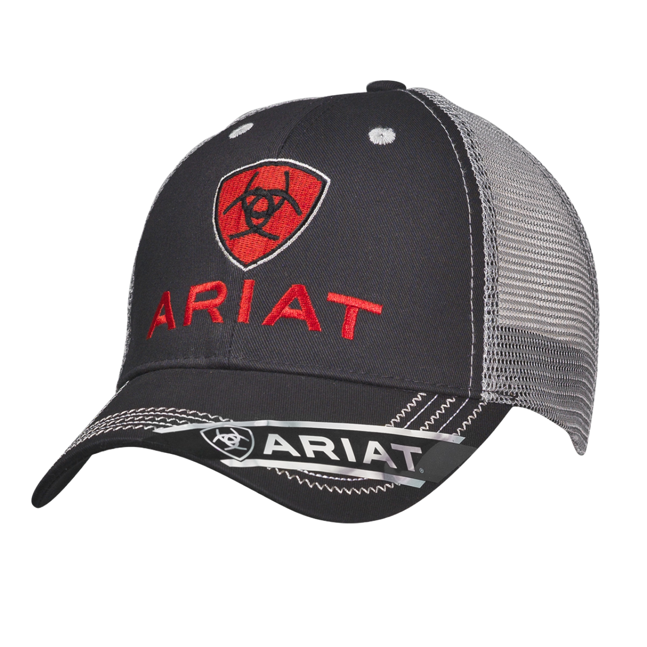 AriatÂ® Men's Black & Red Logo Snapback Ball Cap 1515866