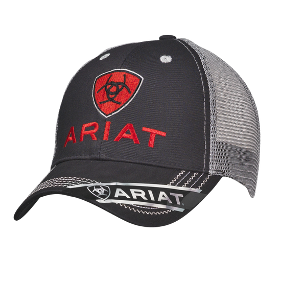 AriatÂ® Men's Black & Red Logo Snapback Ball Cap 1515866