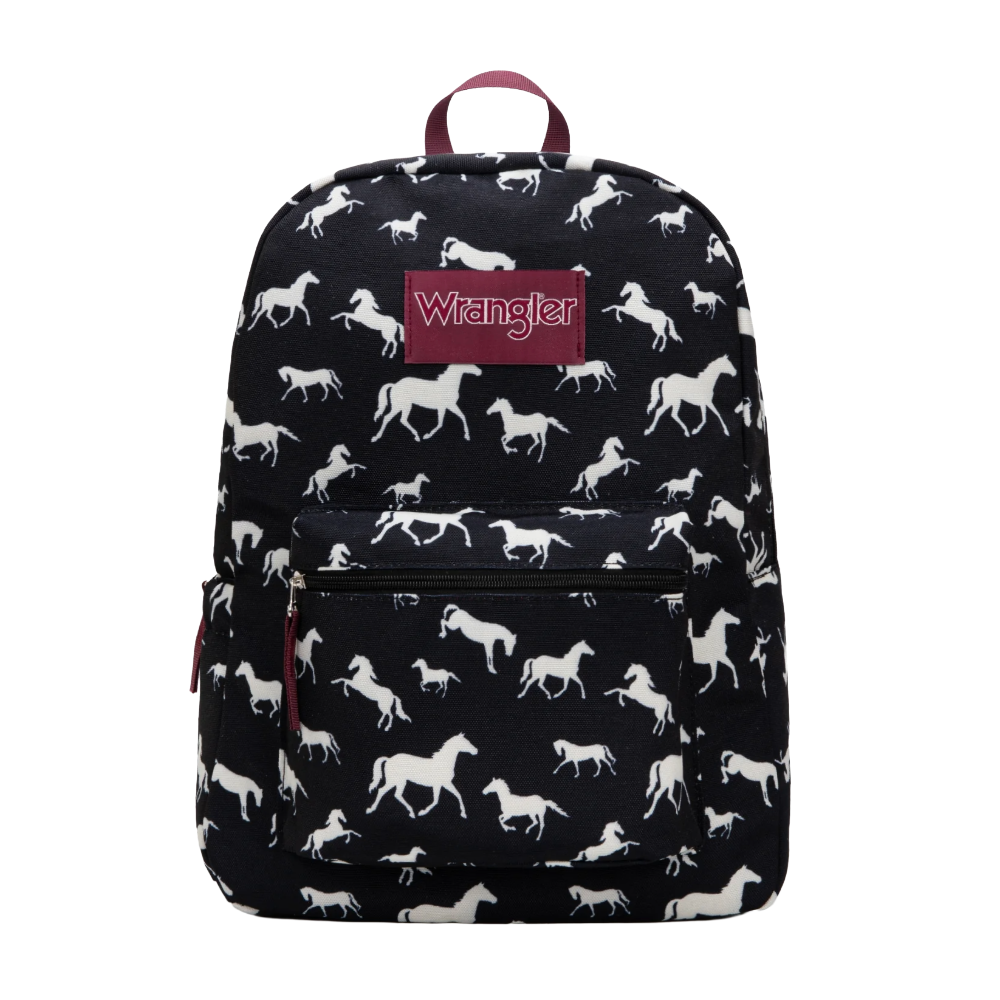 Wrangler Ladies Horse Print Black Backpack WG2000-007BK
