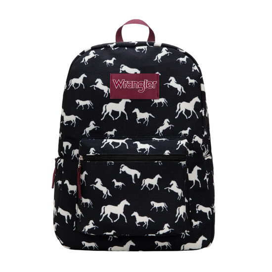 Wrangler Ladies Horse Print Black Backpack WG2000-007BK