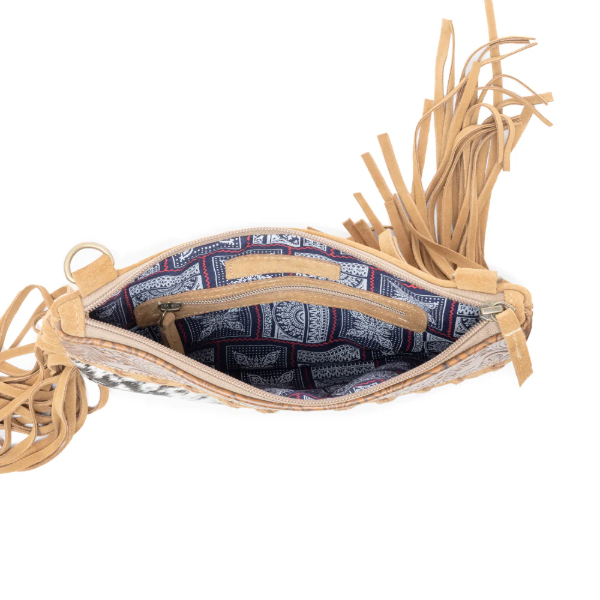 Myra Bag Timber Trail Burnished Bronze & Soft Porcelain Leather Bag S-11909