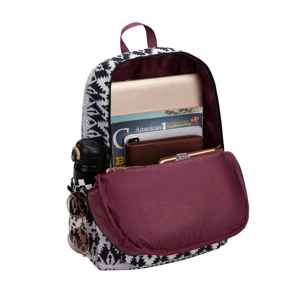 Wrangler Ladies Aztec Print Black Backpack WG2000-011BK