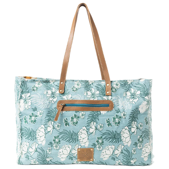 Myra Bag Delft Garden Grey Floral Weekender Bag S-10911