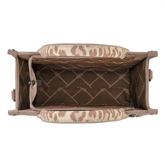 Wrangler Ladies Leopard Printed Leather Tan Concealed Carry Purse WG102-8120STN