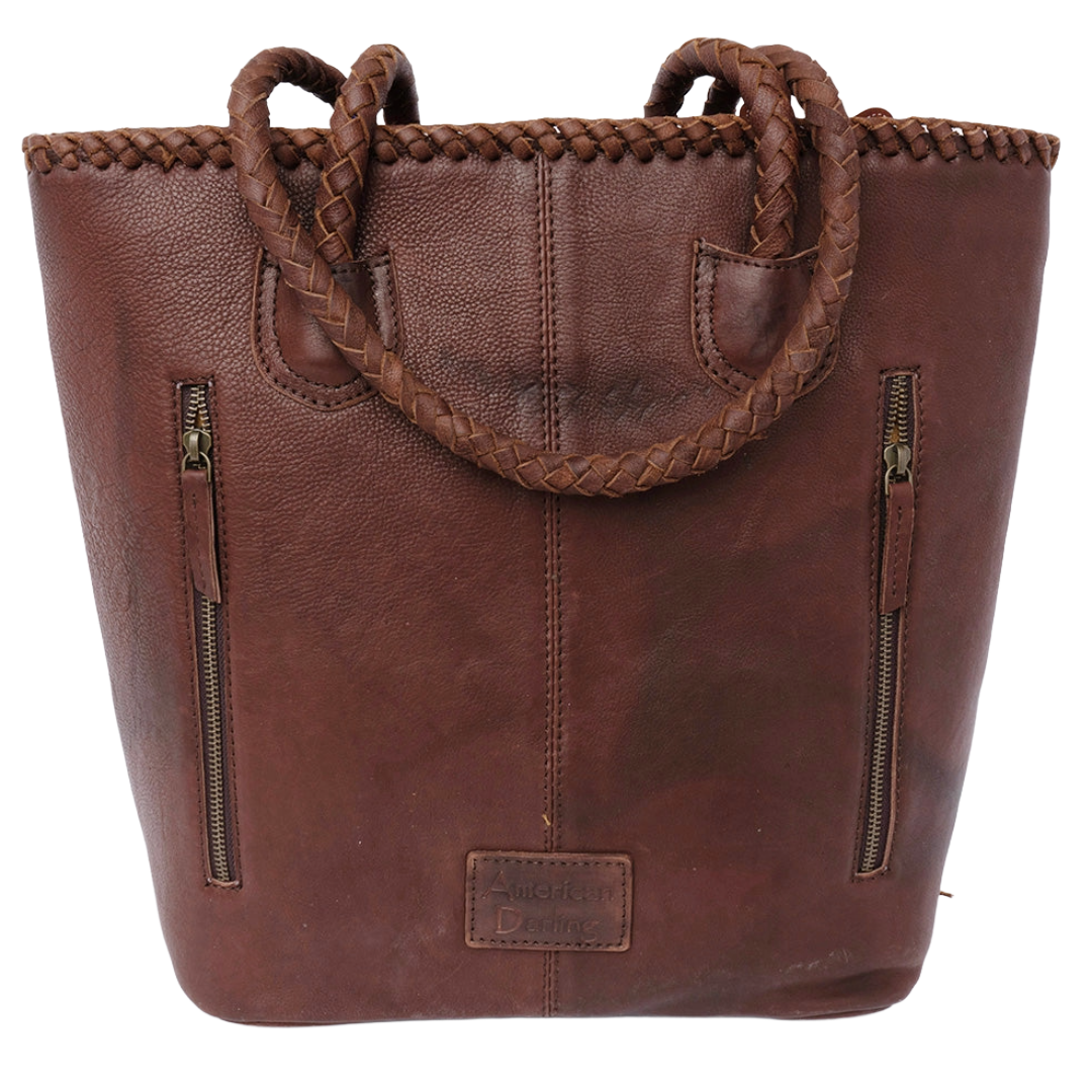 American Darling® Ladies Hand Made Cowhide Tote Bag ADBGD128C