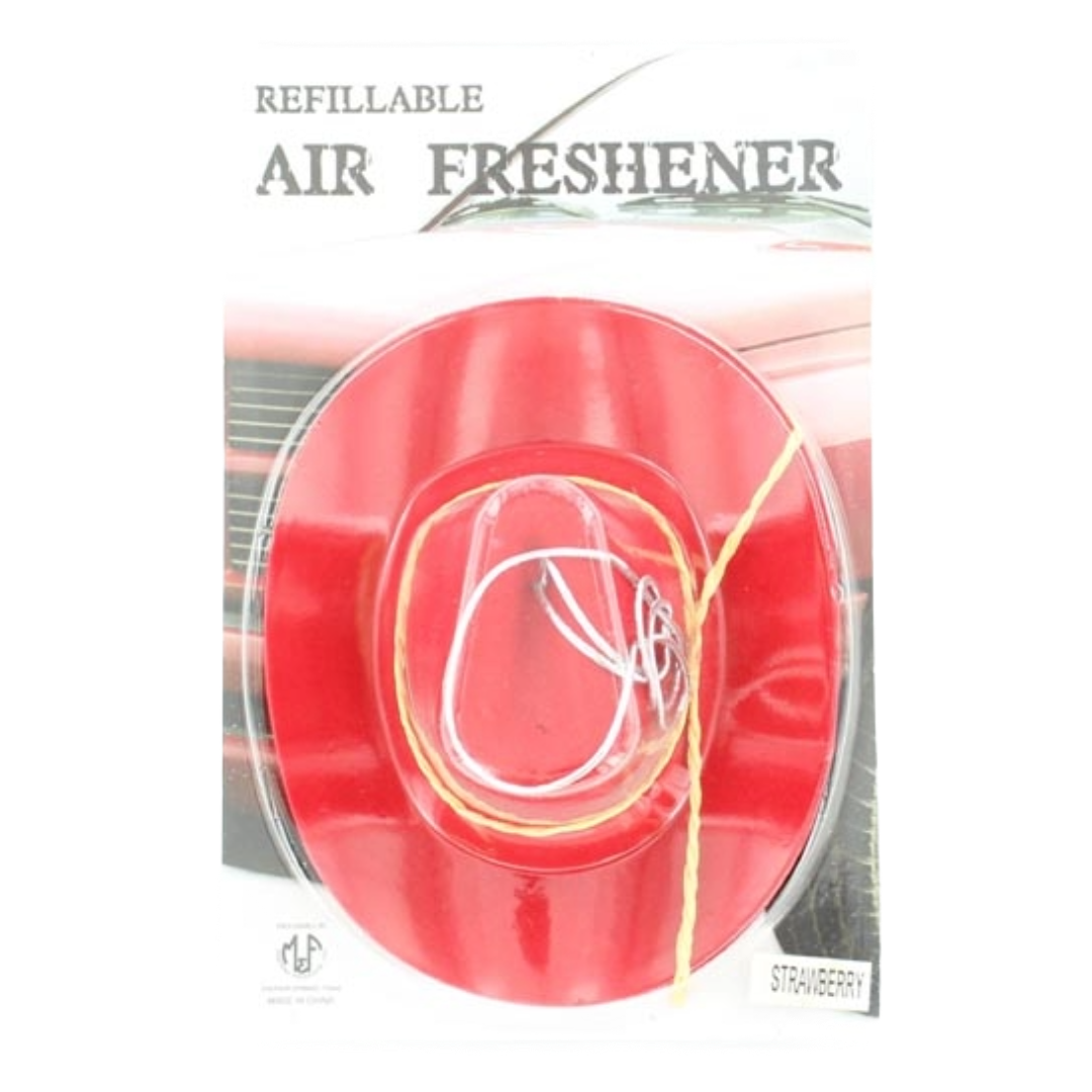M&F Refillable Strawberry Red Cowboy Hat Air Freshener 28504