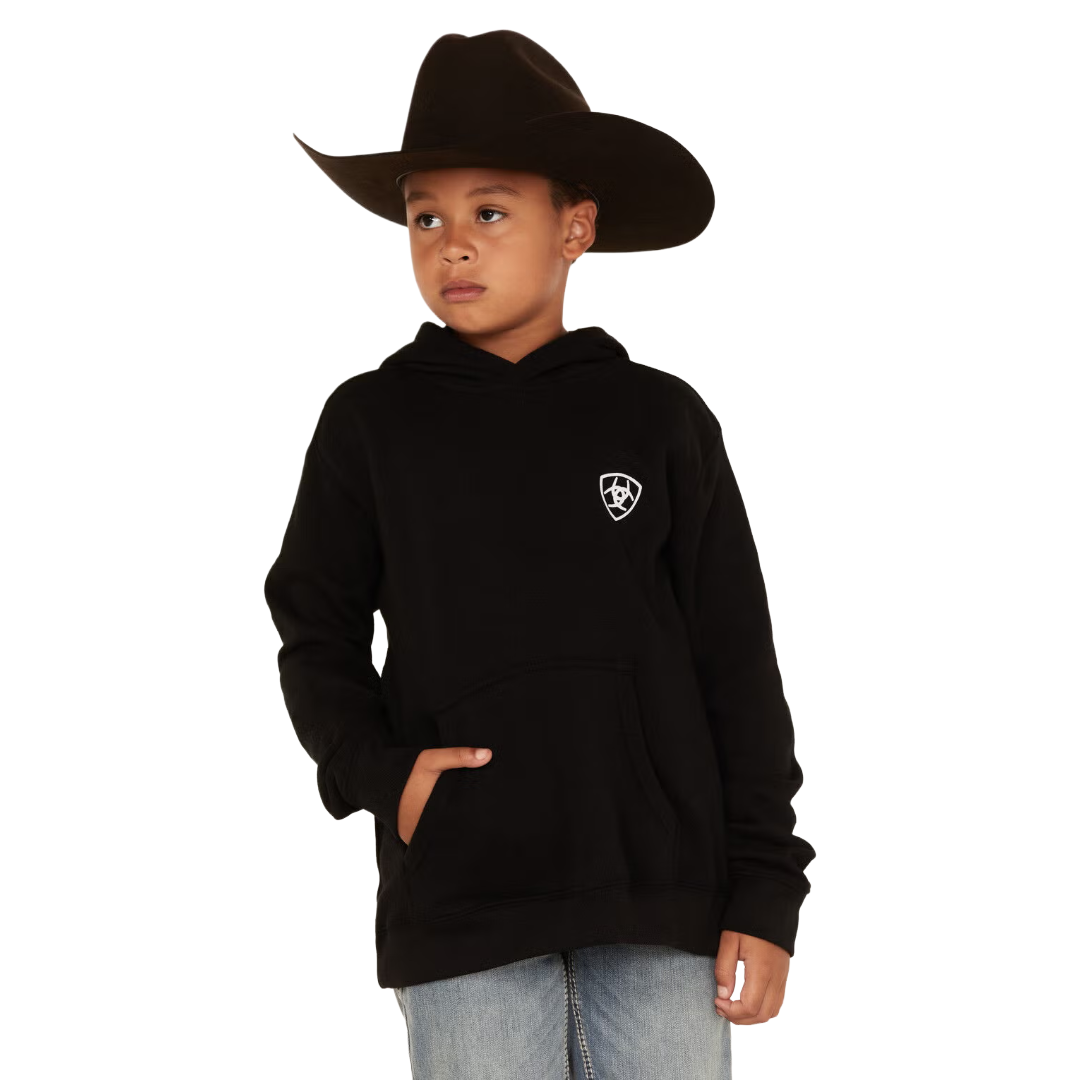 Ariat® Youth Shield Mexico Black Hooded Sweatshirt 10042599