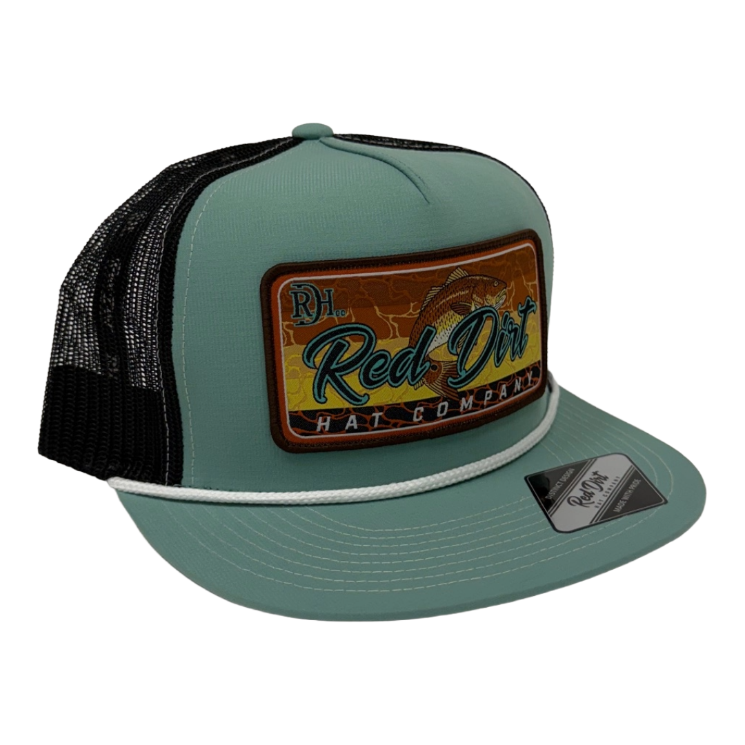 Red Dirt Hat Co. Red Fish Turquoise Trucker Cap RDHC-506