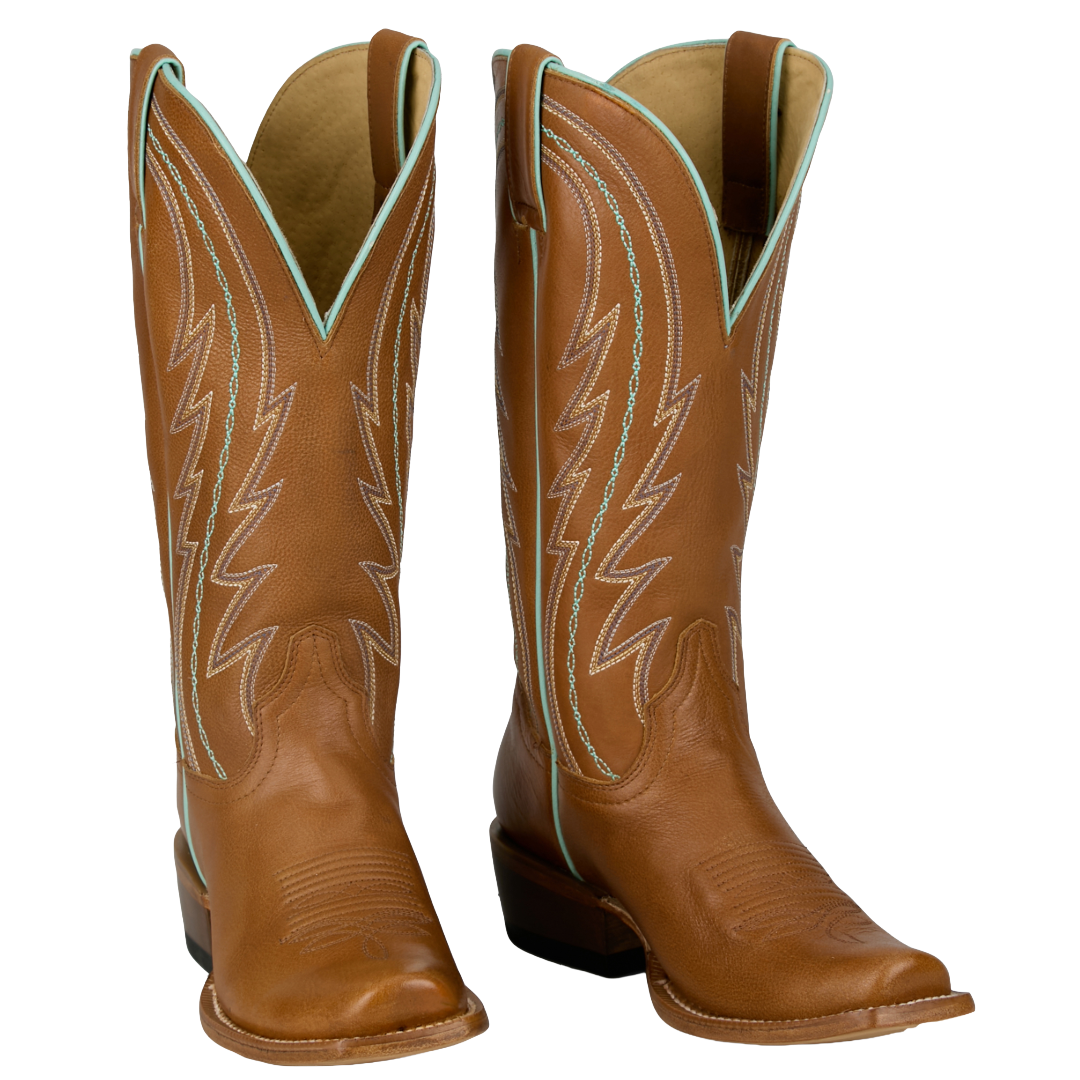 Tony Lama Ladies Hallie Tawny Brown Leather Western Boot RN3630