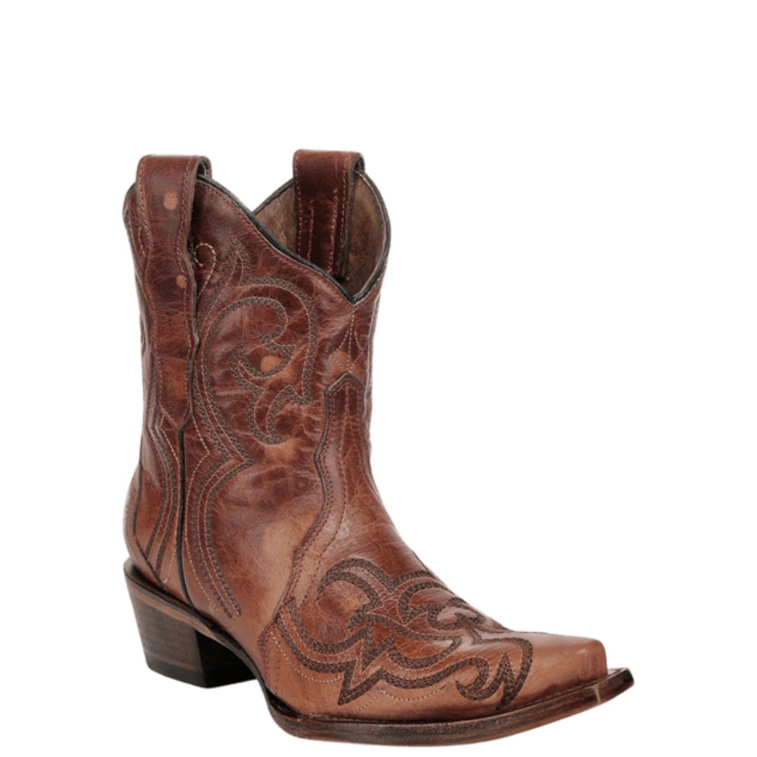 Circle G by Corral Ladies Shedron Filigree Embroidery Ankle Boot L8061