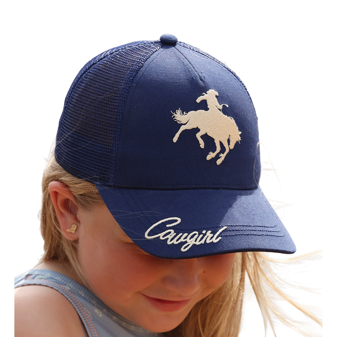 Cinch Youth Girl's Blue 'Cowgirl' Trucker Hat CCC0042038
