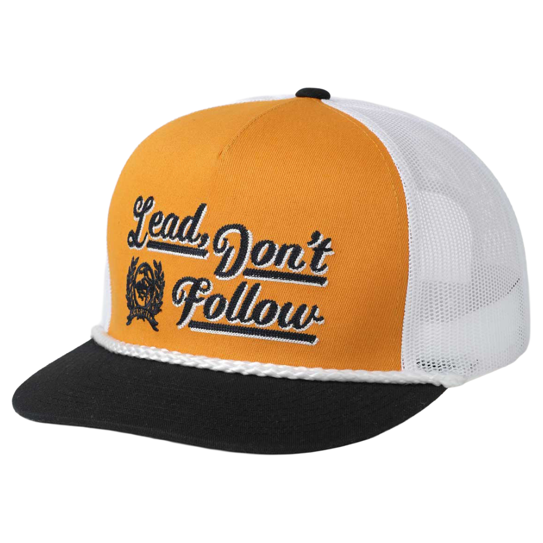 Cinch Men's Gold 'Lead, Don't Follow' Trucker Cap MCC0600614