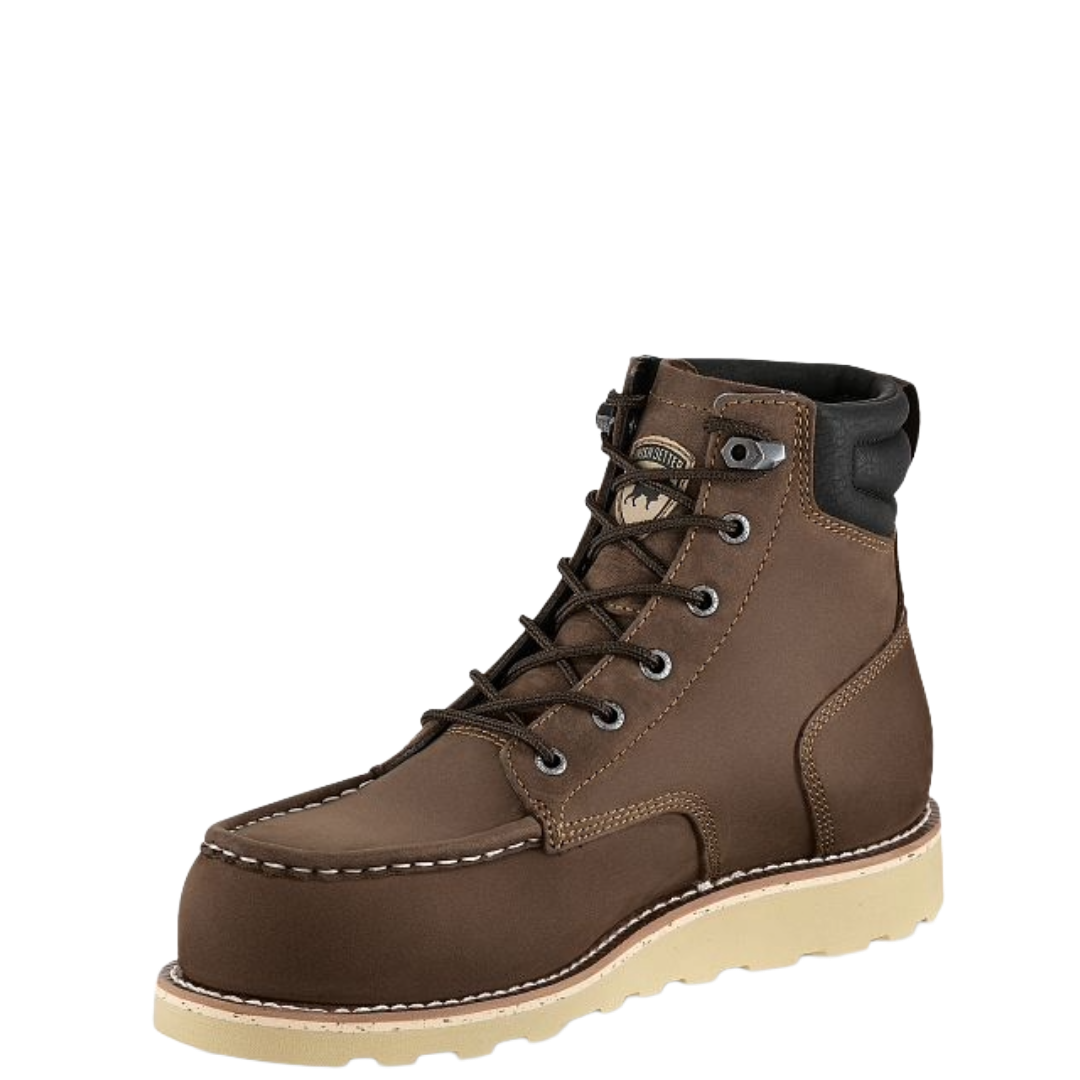 Irish Setter Men's Pipestone Brown Leather 6" Steel Toe Work Boots 84630 - Wild West Boot Store