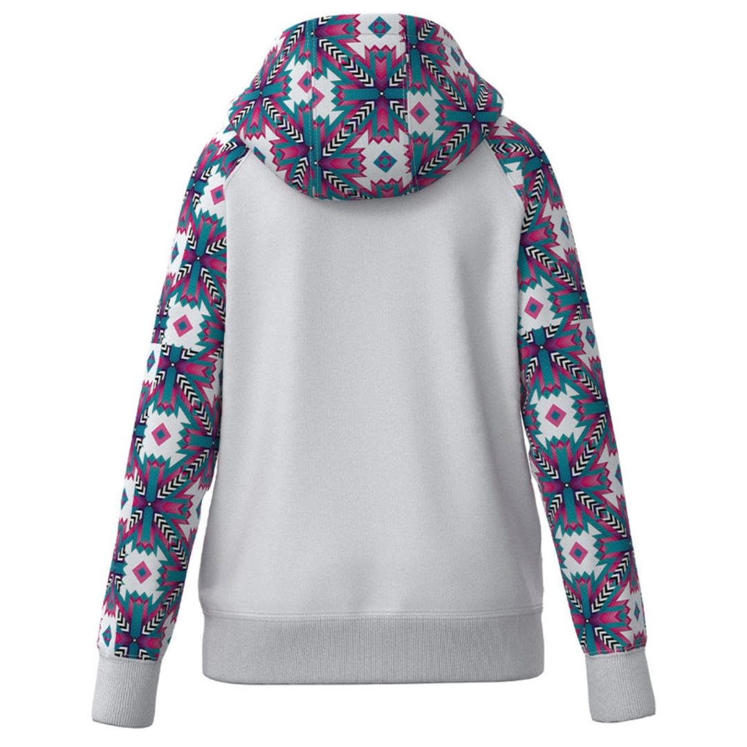 Hooey Youth Girl's Rope Like A Girl White Pullover Hoodie HH1228WHAZ-Y