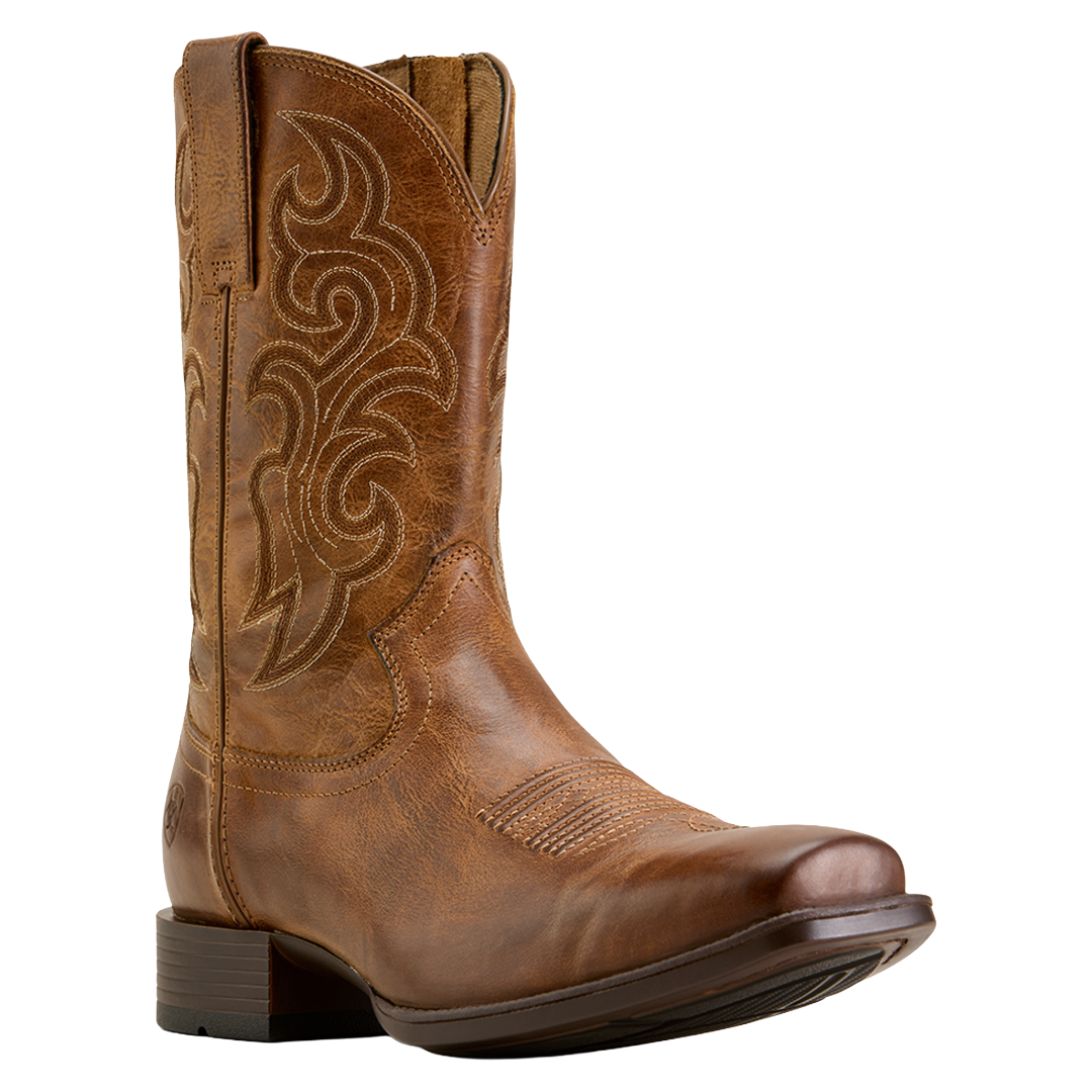 Ariat Men's Bodie Embroidered Honey Tan Western Boot 10074187