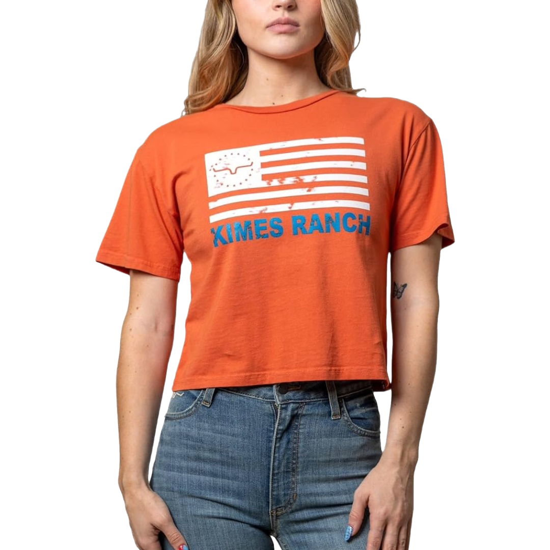 Kimes Ranch Ladies Spice Red Flag T-Shirt WSH0000124-RD046