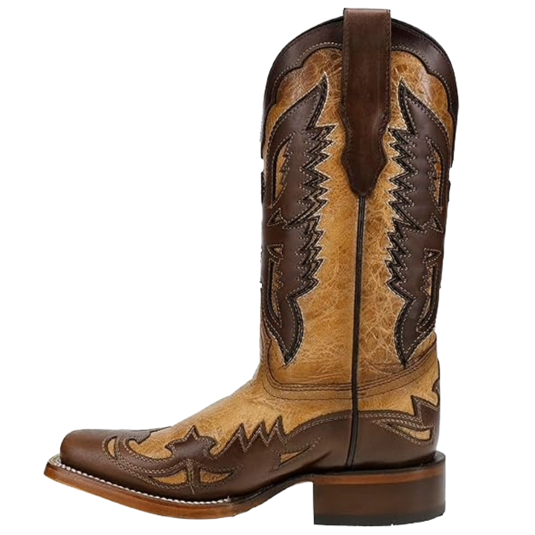 Corral Ladies Sand Eagle Overlay & Embroidery Square Toe Western Boot A5125