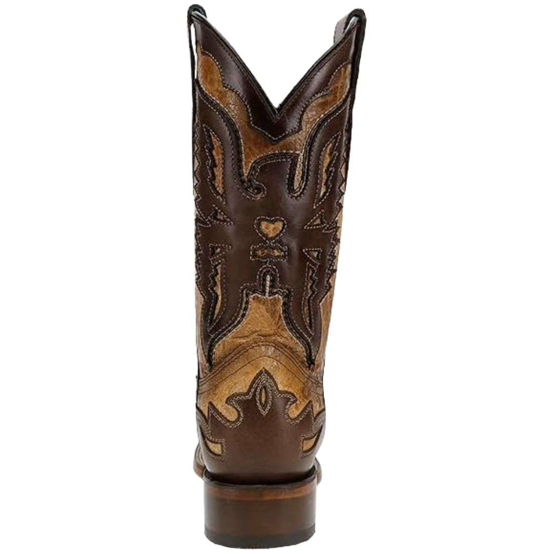 Corral Ladies Sand Eagle Overlay & Embroidery Square Toe Western Boot A5125