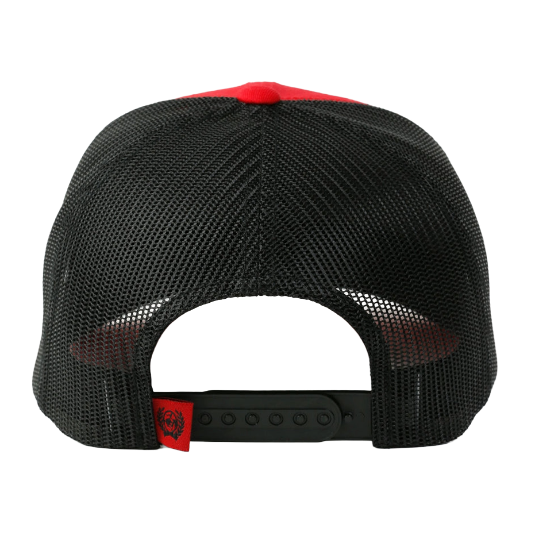 Cinch Men's Red & Black Logo Patch Trucker Hat MCC0110011