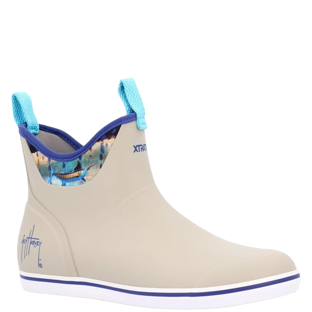 XTRATUF® Men's 6" Guy Harvey Taupe Ankle Deck Boot XMABGH90
