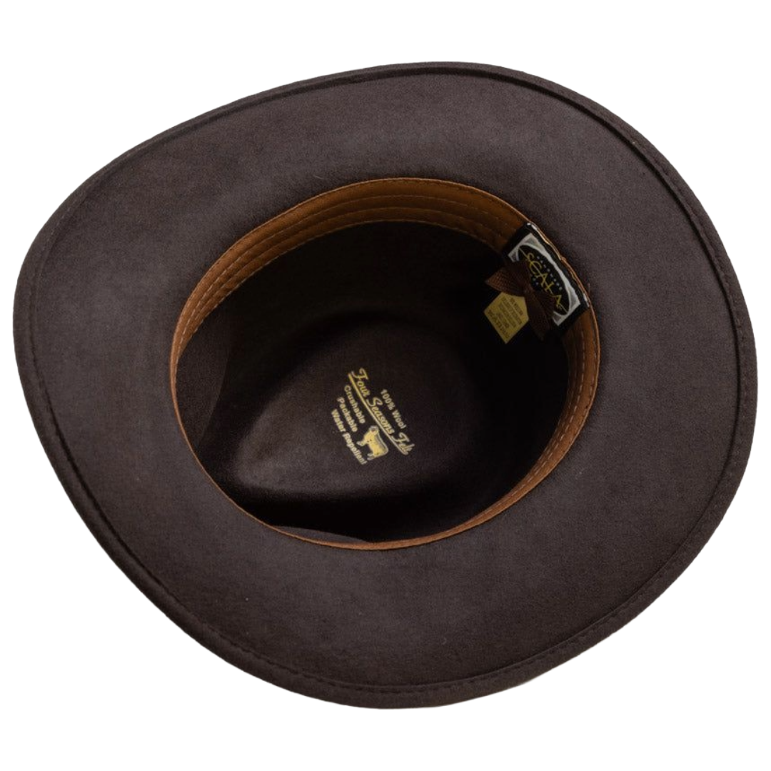Scala Men's San Antonio Chocolate Wool Felt Hat DF105-CHOC