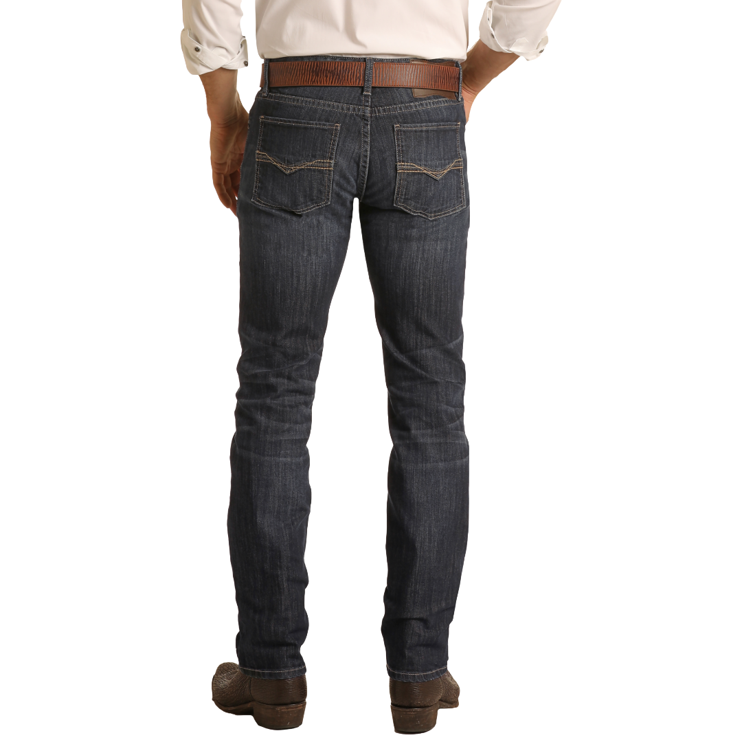 Rock & Roll Denim Men's Reflex Indigo Skinny Straight Jeans MSS3594