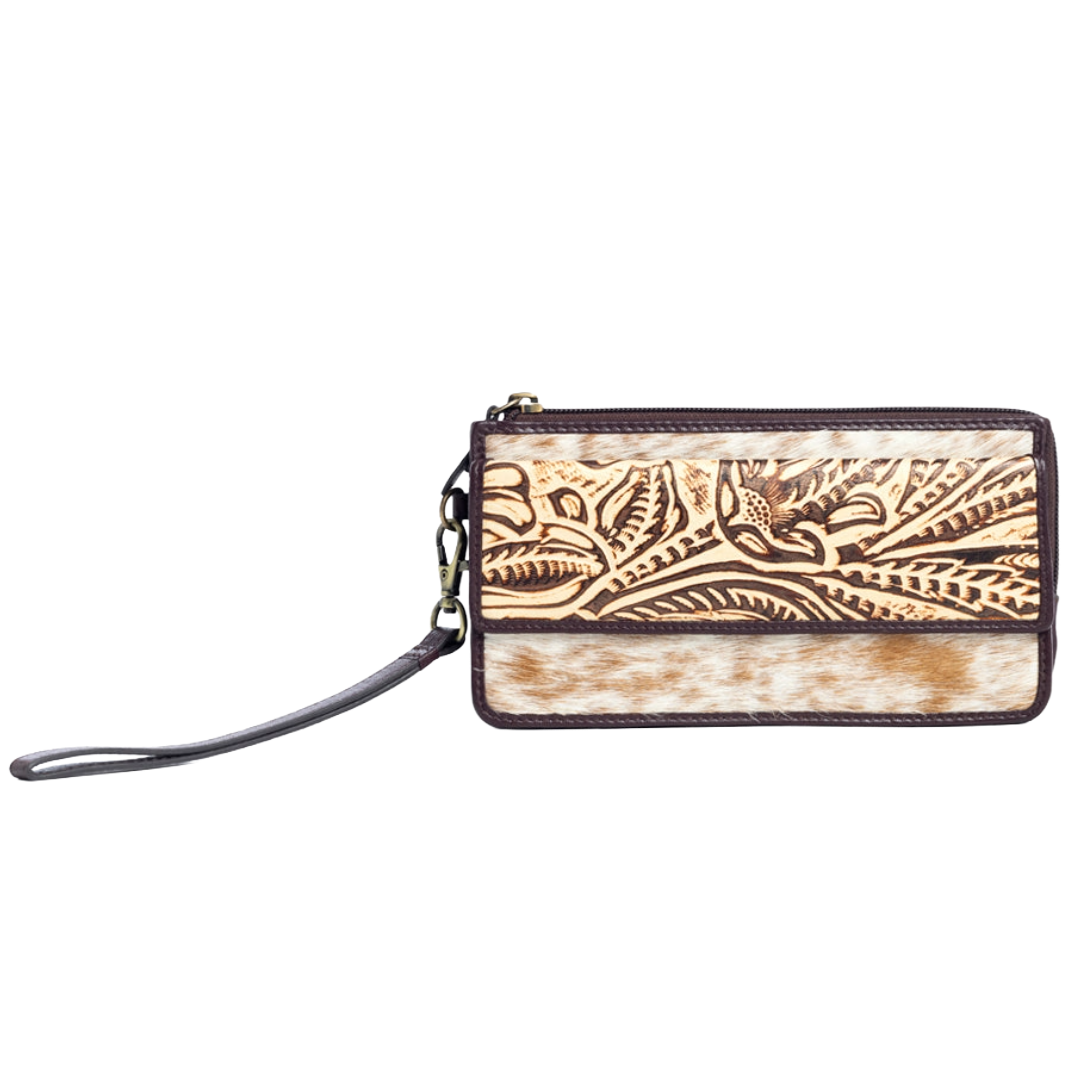 Myra Ladies Isleta Hairon Leather Wristlet Wallet S-10646