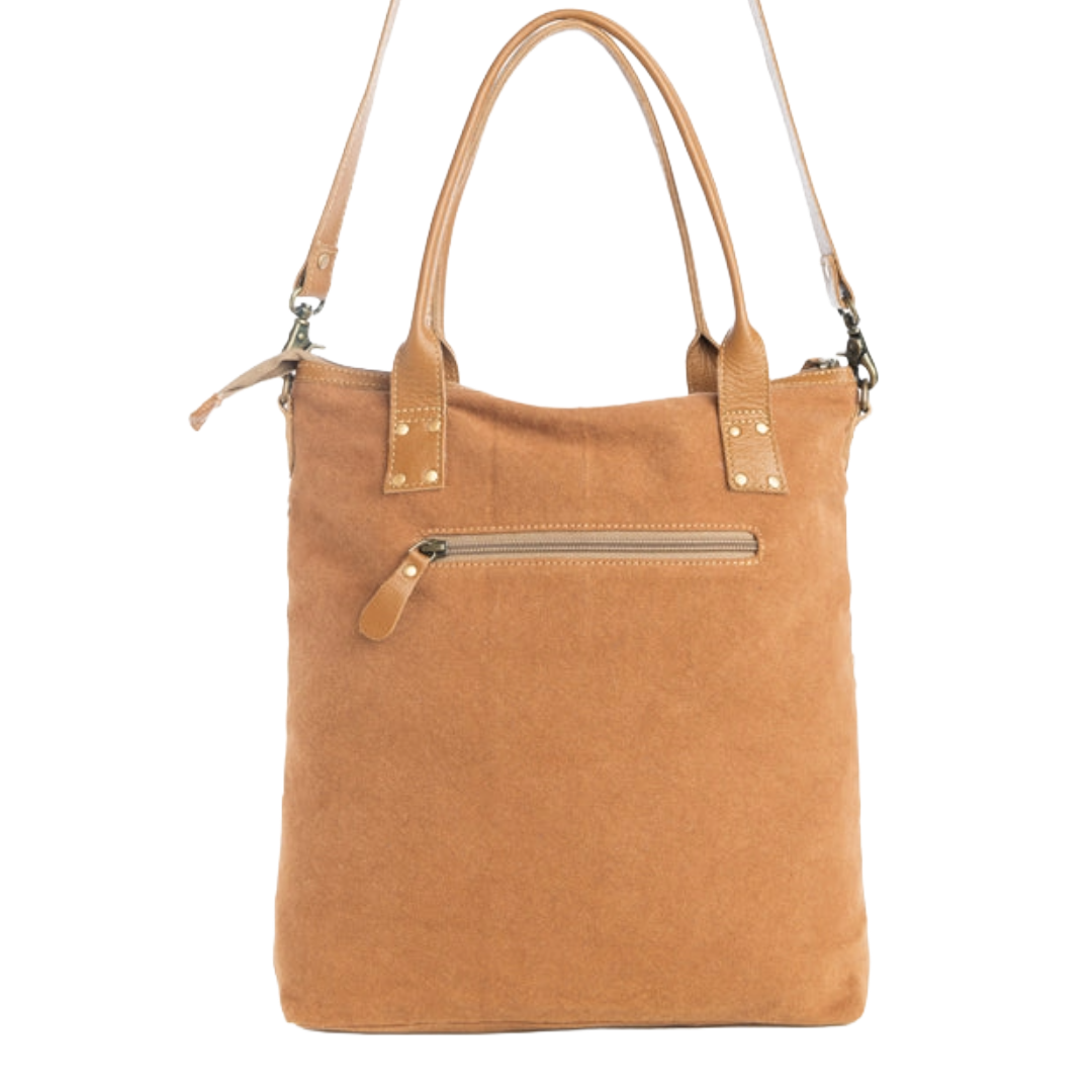Myra Bag Brown Cowhide Mesa Maverick Tote Bag S-10818