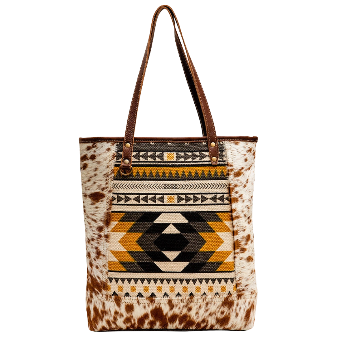 Myra Bag Ladies Shamshat Canvas Rug & Hairon Tote Bag S-6845
