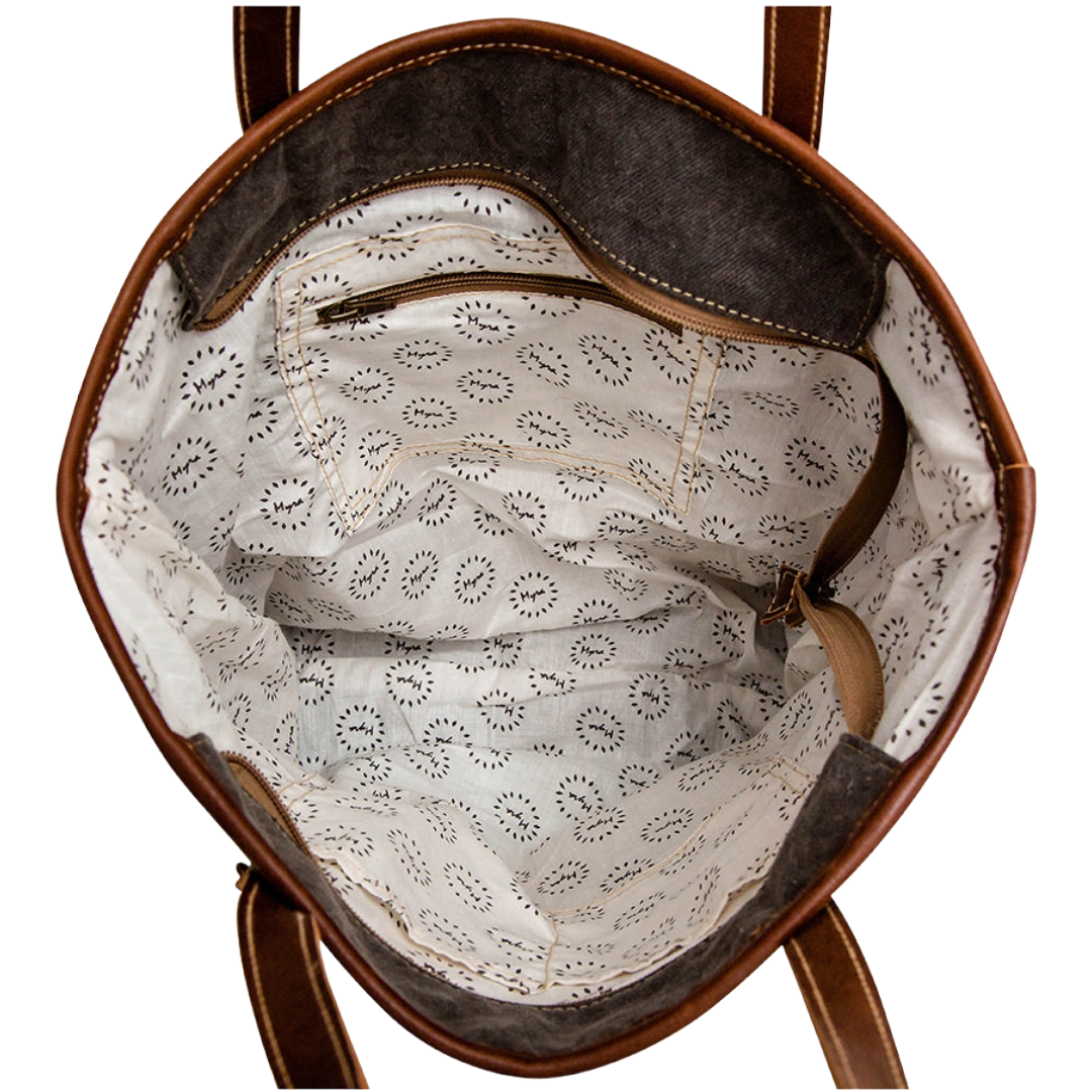 Myra Bag Ladies Shamshat Canvas Rug & Hairon Tote Bag S-6845