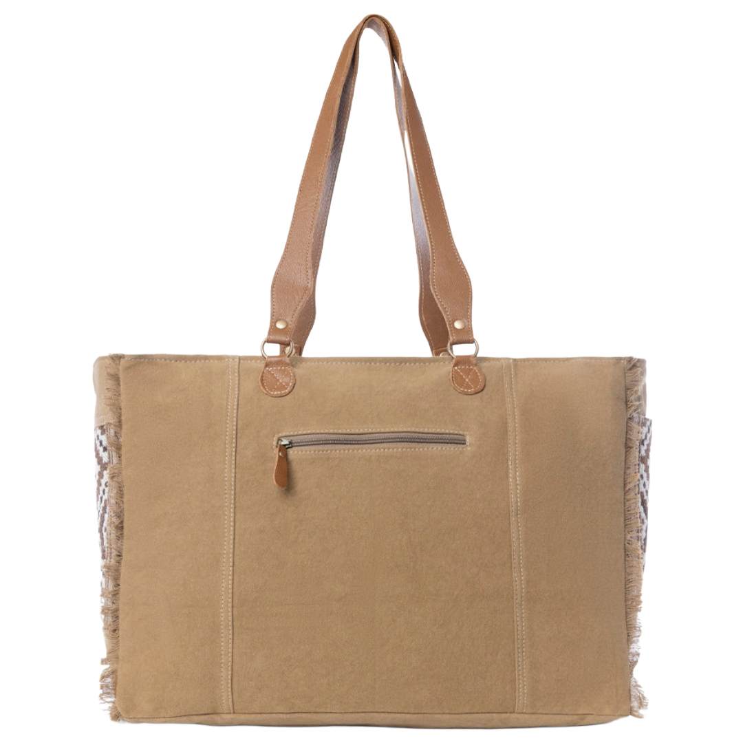 Myra Bag Elisa Leather Brown Cowhide Weekender Bag S-6202