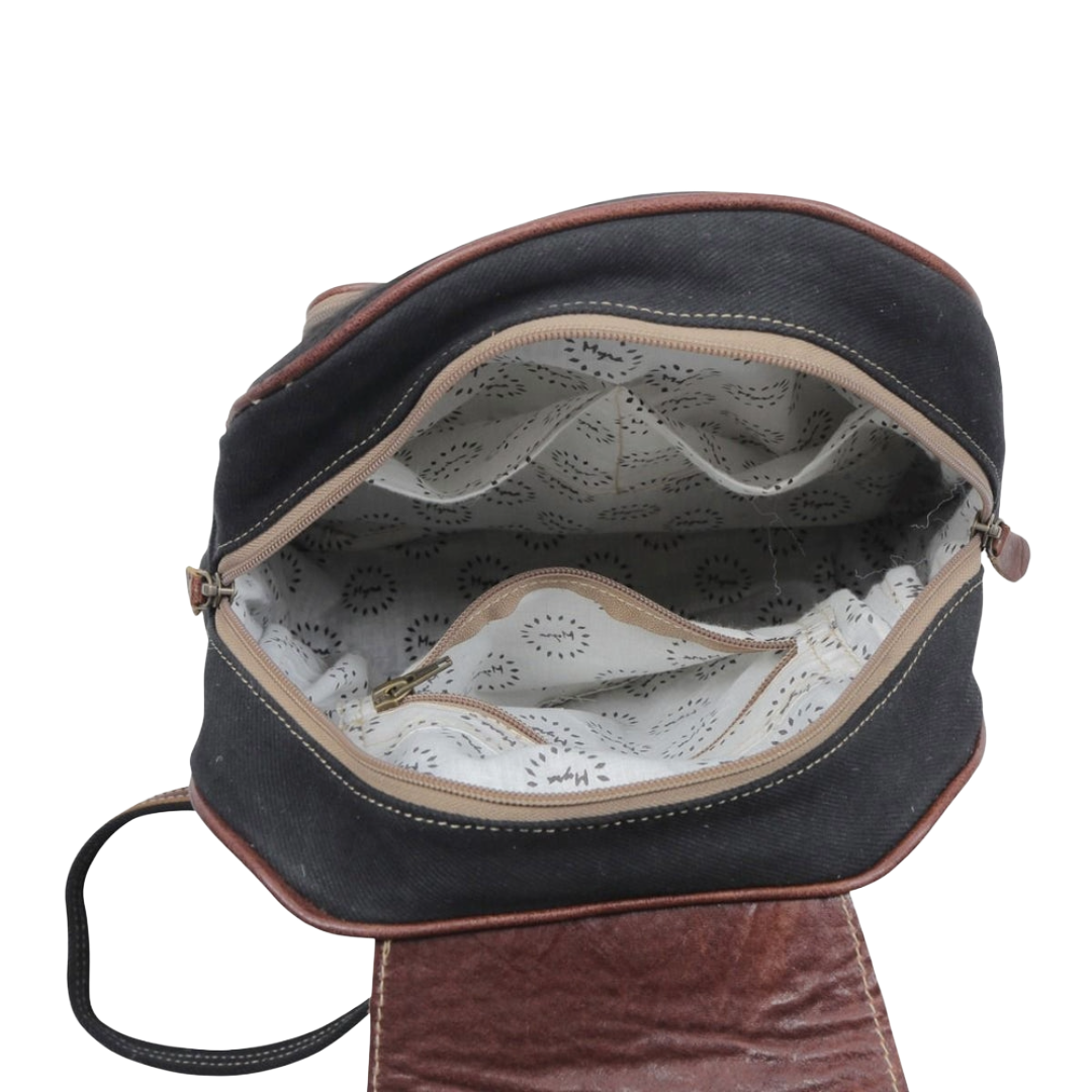 Myra Bag Couver Hand Tooled Cowhide Backpack S-4735