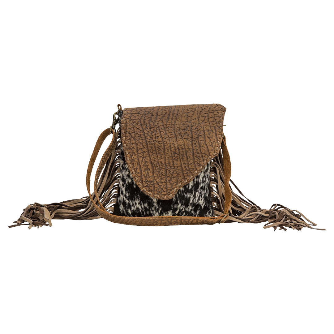 Myra Bag Chippy Brown Leather & Hairon Concealed Carry Bag S-6784