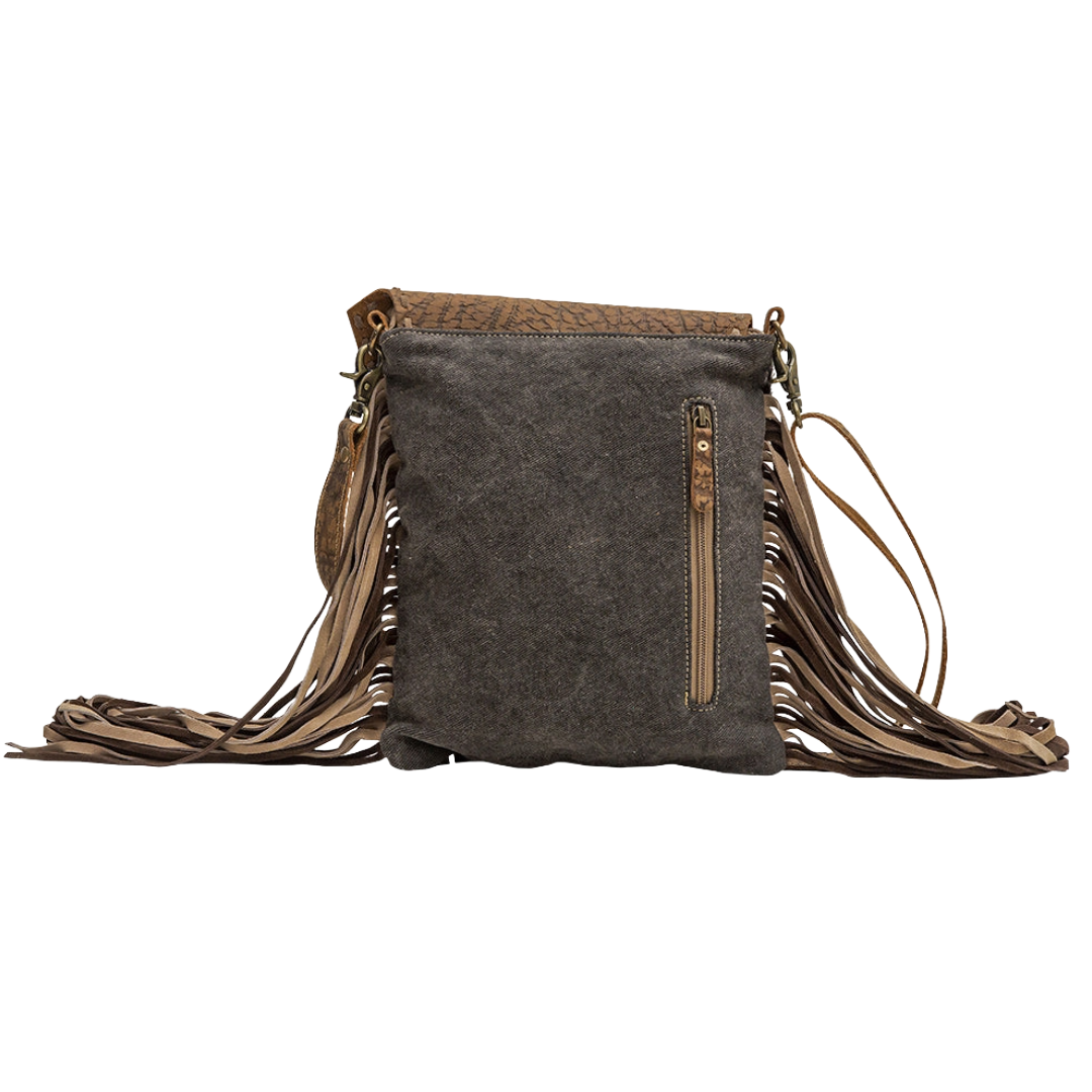 Myra Bag Chippy Brown Leather & Hairon Concealed Carry Bag S-6784