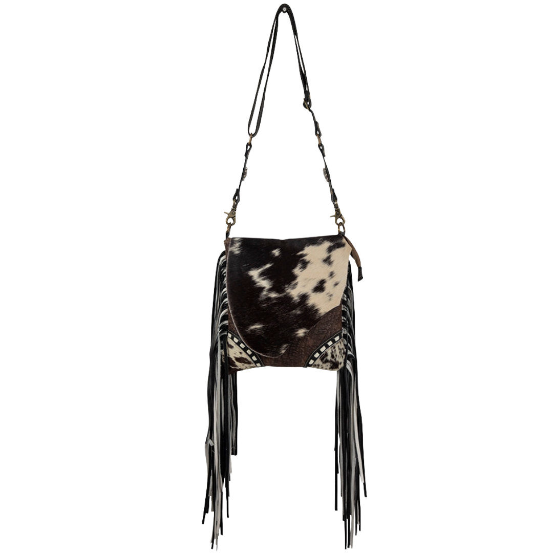 Myra Bag Corral Tempo Black Fringed Concealed Carry Bag S-7308