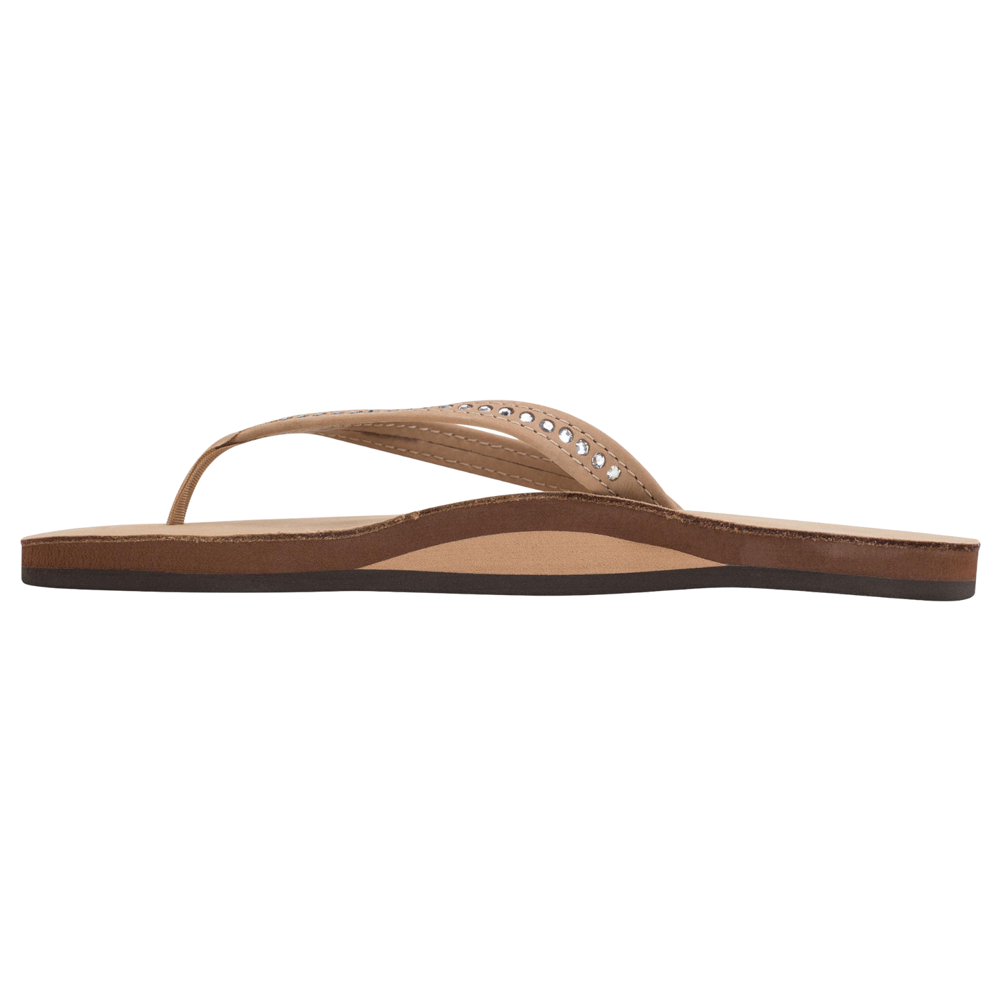 Rainbow Ladies Crystal Collection Single Layer Sierra Brown 1/2" Strap Sandal 401ALTSN-SRBR