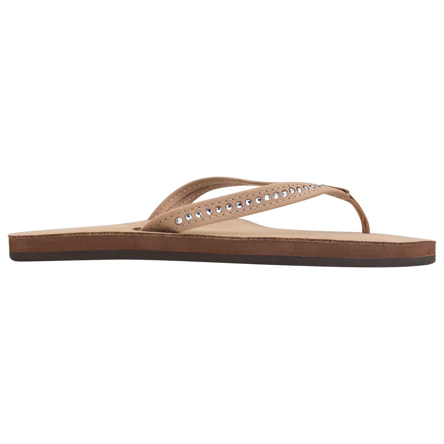 Rainbow Ladies Crystal Collection Single Layer Sierra Brown 1/2" Strap Sandal 401ALTSN-SRBR