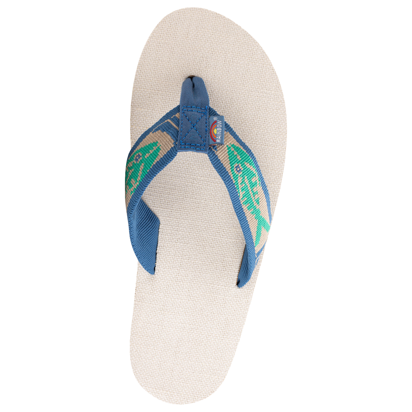 Rainbow Men's Single Layer Natural Hemp Light Green Fish Strap Sandal 301AHPFS-NLTG