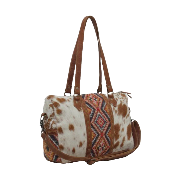 Myra Bag Ladies Aztec Brown Mini Duffle Bag S-5638