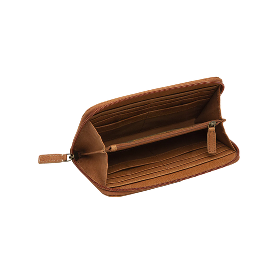 Myra Bag Ladies Mahogany Dust Brown Leather Wallet S-5823