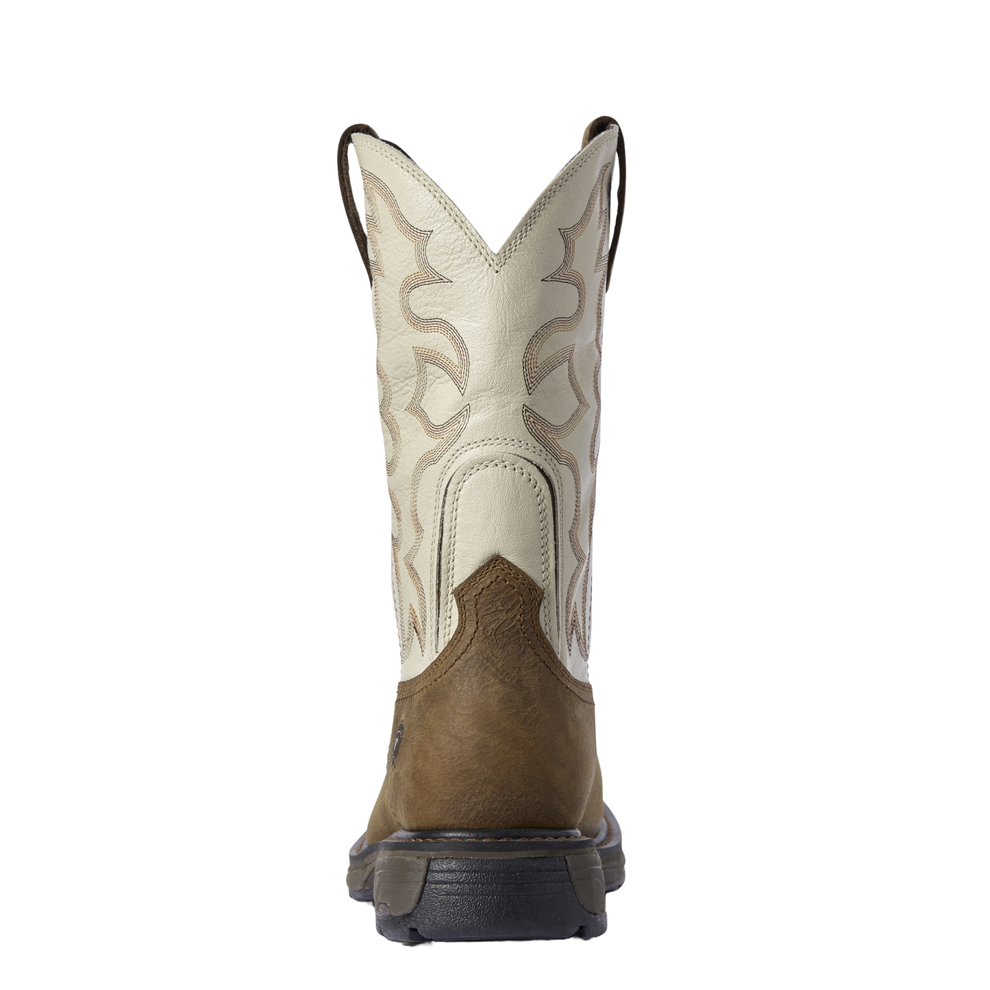 Ariat Men's WorkHog Rye Brown & Cream Wide Square Toe Work Boot 10031672