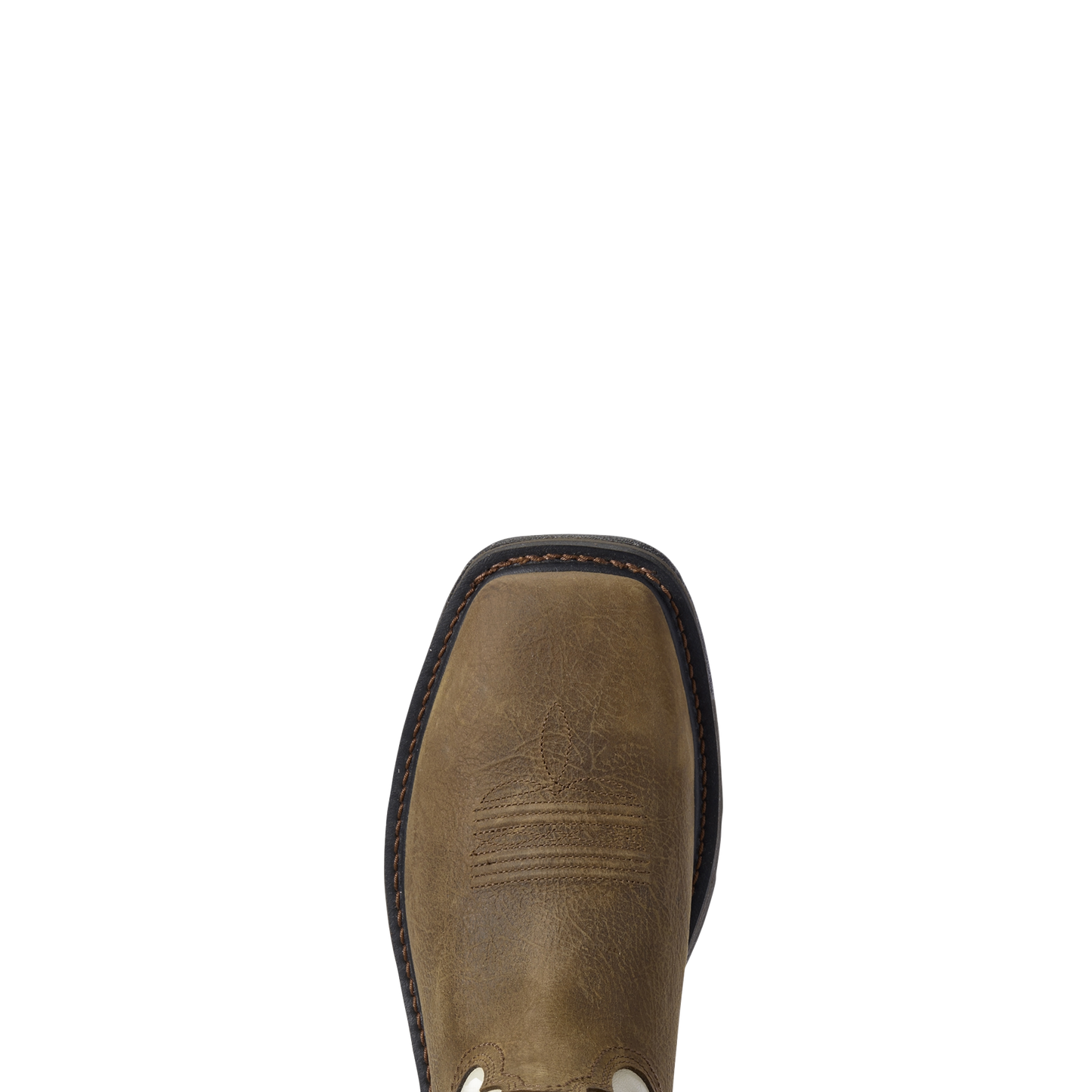 Ariat Men's WorkHog Rye Brown & Cream Wide Square Toe Work Boot 10031672