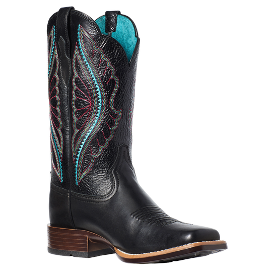 Ariat Ladies Primetime True Black Square Toe Boots 10035934